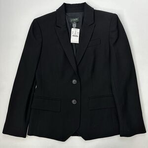 J Crew Wool Black Minimalist Quiet Luxury Office Siren Professional Blazer Sz 2P
